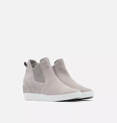 Sorel Out N About Boots Women's Us 11 Gray Suede Slip-on Wedge Bootie Zpo3132