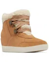 Sorel Out And About Womens Leather Wedge Boots