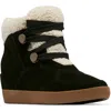 Sorel Out N About Faux Shearling Bootie In Black/white