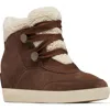 Sorel Out N About Faux Shearling Bootie In Tobacco/natural