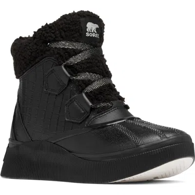 Sorel Out N About Iv Chillz Lux Waterproof High Top Sneaker In Black,black