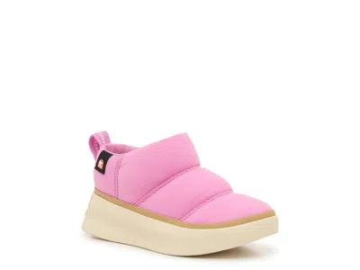 Sorel Out N About Iv Mini Puffy (little Kid/big Kid) Kids Shoes Orchid/honey White : 5 Big Kid M, Canvas In Multi