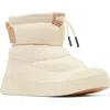 Sorel Out N About Iv Puffy Lace-up Waterproof Boot In Honey White/canoe