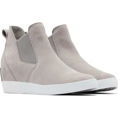 Sorel Out N About Slip-on Wedge Shoe Ii In Chrome Grey/white