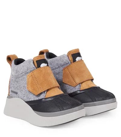 Sorel Kids' Out N About™ Suede Boots In Gray