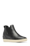 Sorel Out 'n' About Wedge Chelsea Boot In Black/ Bleached Ceramic