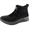 Sorel Out N About Womens Leather Lace Up Rain Boots In Black