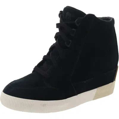 Sorel Out N About Womens Suede Ankle Booties In Black