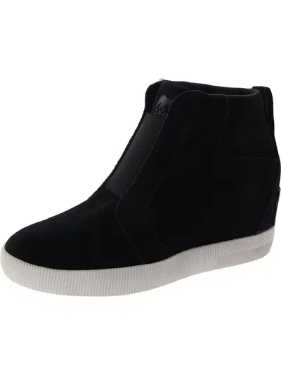 SOREL OUTNABOUT WOMENS SUEDE SLIP ON BOOTIES