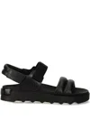 Sorel Padded Strap Sandals In Black