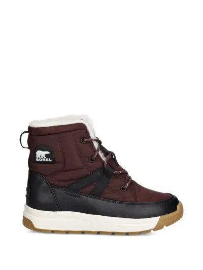 Sorel Quilted Panelled Boots In Red