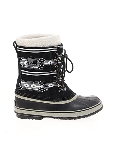 Pre-owned Sorel Rain Boots In Black