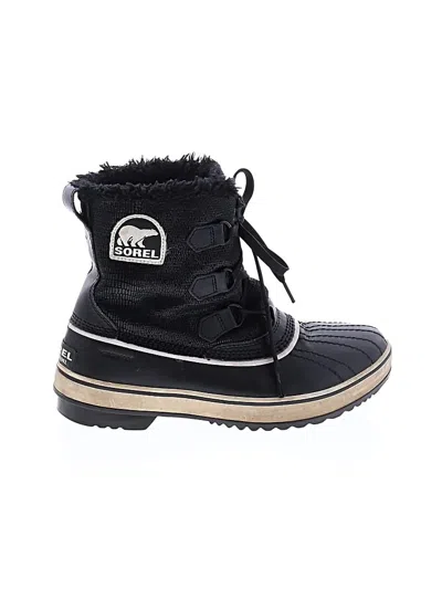 Pre-owned Sorel Rain Boots In Black