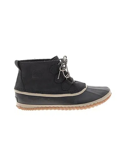 Pre-owned Sorel Rain Boots In Black