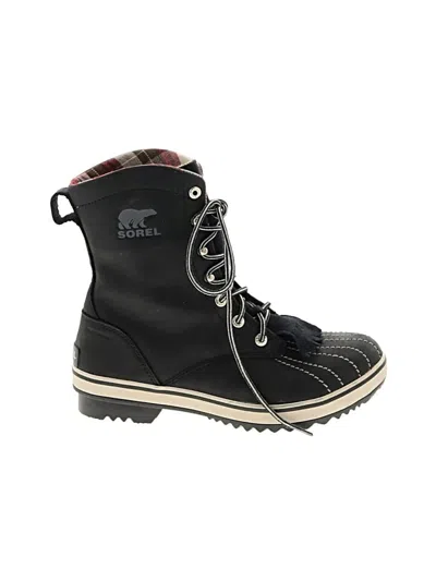 Pre-owned Sorel Rain Boots In Black