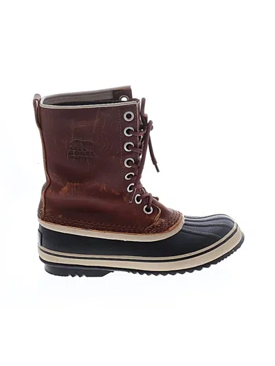 Pre-owned Sorel Rain Boots In Brown