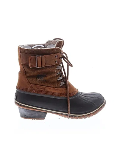 Pre-owned Sorel Rain Boots In Brown