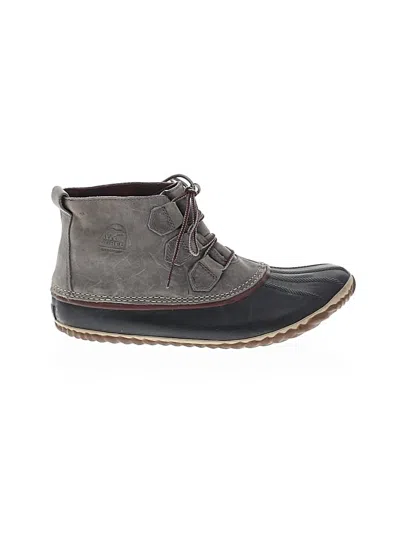 Pre-owned Sorel Rain Boots In Gray