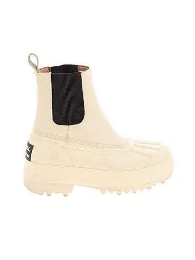 Pre-owned Sorel Rain Boots In Ivory