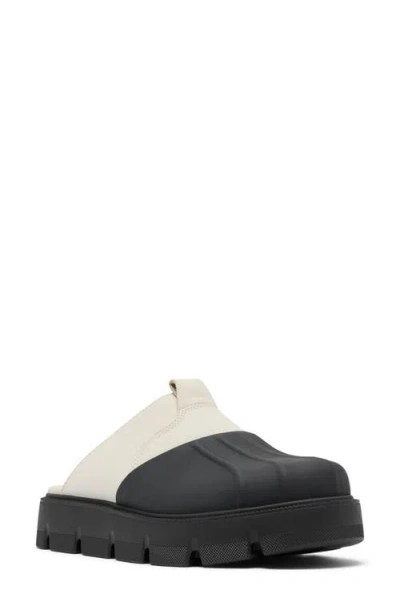 Sorel Rein Cb Clogs In Chalk/black