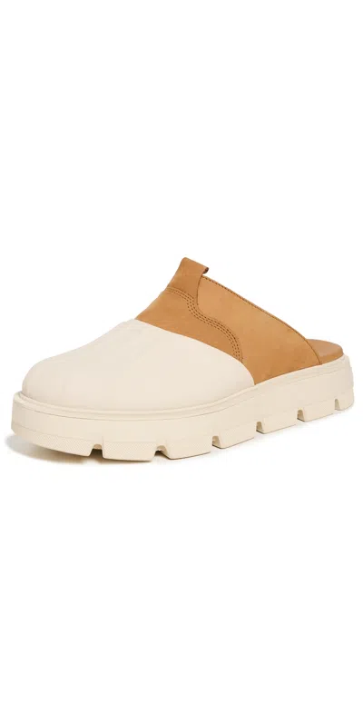 Sorel Rein Cb Clogs In Bleached Ceramic/canyon Gold