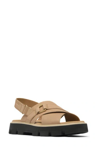 Sorel Rein Cbtm Crisscross Sandals In Brown