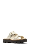 Sorel Rein Dual-grip Slide Sandals In Chalk/black