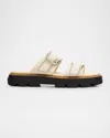 Sorel Rein Dual-grip Slide Sandals In Chalk,black