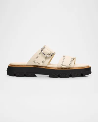 Sorel Rein Dual-grip Slide Sandals In Chalk,black