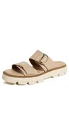 Sorel Rein Cb Platform Slide Sandal In Honest Beige/bleached Ceramic