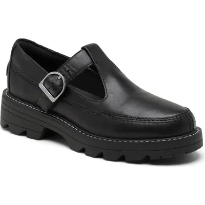 Sorel Revel Ave Mary Jane Loafer In Black/ Black