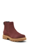 Sorel Revel Road Waterproof Chelsea Boot In Burgundy