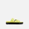 Sorel Roaming Sandal Women's Us 9.5 Green Black Leather Slip-on Slide Khd1027 In Green