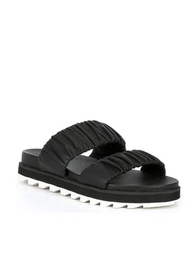 Sorel Roaming Two Strap Sandal In Black, Chalk