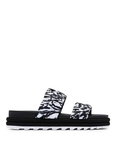 Sorel Roaming Two Strap Sandal In Black/white