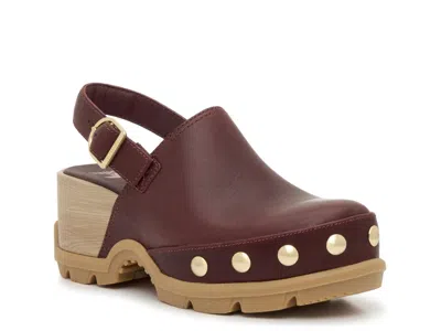Sorel Roamn Clog In Burgundy