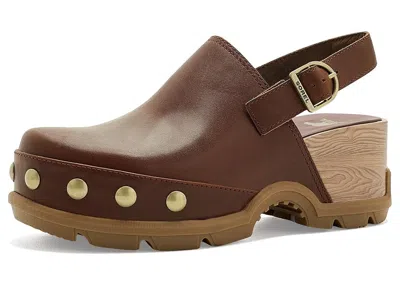 Sorel Roam'n Clogtm Rvt Women's Slippers Dark Auburn/gum 10: 5.5 B - Medium In Brown