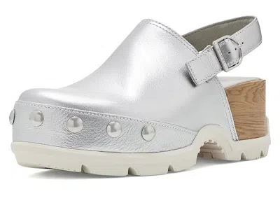 Sorel Roam'n Clogtm Rvt Women's Slippers Pure Silver/sea Salt: 9 B - Medium, Leather