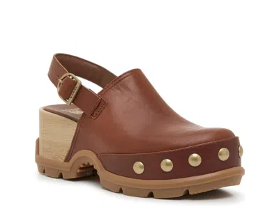 Sorel Roamn Platform Clog In Brown