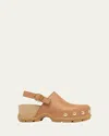 Sorel Roman Leather Slingback Platform Clogs