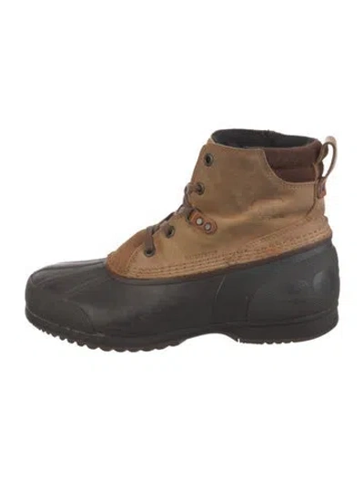 Pre-owned Sorel Rubber Colorblock Pattern Boots In Brown