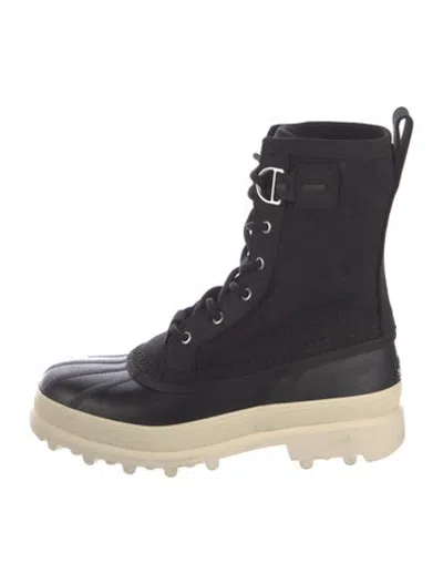 Pre-owned Sorel Rubber Patterned Boots In Black