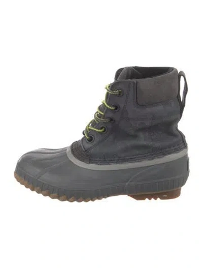 Pre-owned Sorel Rubber Printed Boots In Gray