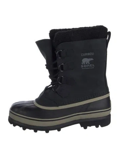 Pre-owned Sorel Rubber Rain Boots In Black