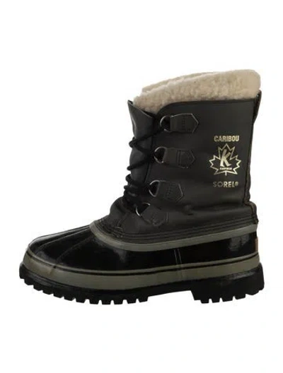 Pre-owned Sorel Rubber Rain Boots In Black