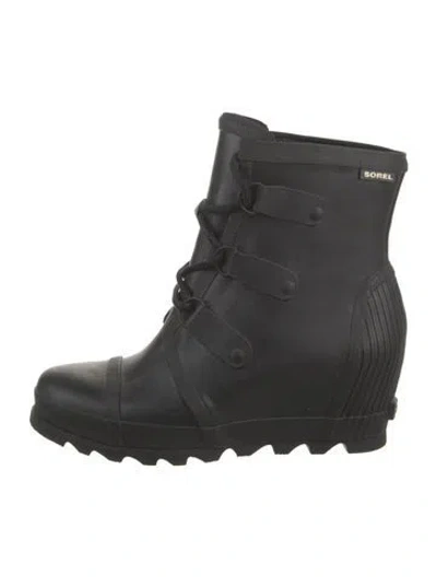 Pre-owned Sorel Rubber Rain Boots In Black