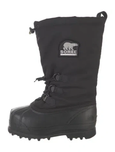 Pre-owned Sorel Rubber Snow Boots In Black