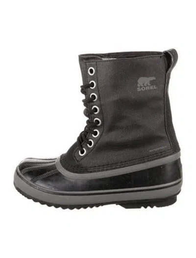 Pre-owned Sorel Rubber Snow Boots In Black