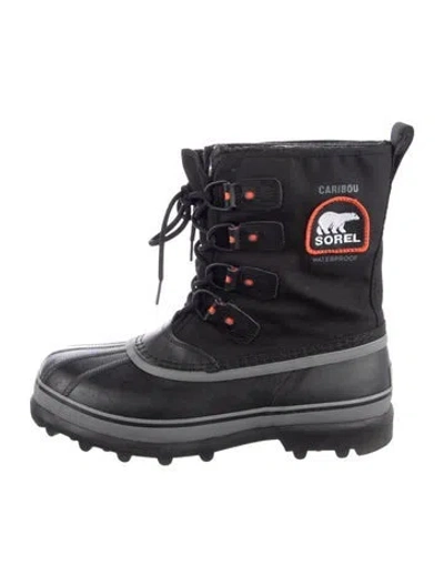 Pre-owned Sorel Rubber Snow Boots In Black