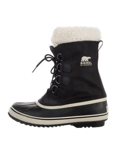 Pre-owned Sorel Rubber Snow Boots In Black